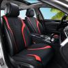 imageCoverado 2PCs Front Seat Covers Leather Car Seat Protector Car Seat Cushion Waterproof AntiSlip Padded Seat Covers for Cars Driver Seat Cover Universal Fit for Most Sedans SUV Truck BlackampampWhiteBlackRed