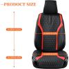 imageCoverado 2PCs Front Seat Covers Leather Car Seat Protector Car Seat Cushion Waterproof AntiSlip Padded Seat Covers for Cars Driver Seat Cover Universal Fit for Most Sedans SUV Truck BlackampampWhiteBlackRed