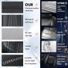 imageCoverado Car Seat Covers Full Set 5 Piece Car Seat Protector with Removable Headrest Nappa Leather Breathable Front Back Rear Seat Cushion Universal Fit for Truck Automotive Most of Cars BlackLumbarBlack