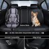 imageCoverado Car Seat Covers Full Set 5 Piece Car Seat Protector with Removable Headrest Nappa Leather Breathable Front Back Rear Seat Cushion Universal Fit for Truck Automotive Most of Cars BlackLumbarBlack