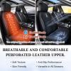 imageCoverado Car Seat Covers Full Set 5 Seats Universal Seat Covers for Cars Breathable Fabricampamp Faux Leather Auto Seat Cushions Front and Rear Seat Protectors Fit for Most Sedans SUV Truck PinkSoftBlack