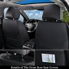 imageCoverado Car Seat Covers Full Set 5 Seats Universal Seat Covers for Cars Breathable Fabricampamp Faux Leather Auto Seat Cushions Front and Rear Seat Protectors Fit for Most Sedans SUV Truck PinkSoftBlack