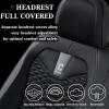 imageCoverado Car Seat Covers Full Set 5 Seats Universal Seat Covers for Cars Breathable Fabricampamp Faux Leather Auto Seat Cushions Front and Rear Seat Protectors Fit for Most Sedans SUV Truck PinkSoftBlack