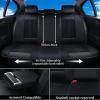 imageCoverado Car Seat Covers Full Set 5 Seats Universal Seat Covers for Cars Breathable Fabricampamp Faux Leather Auto Seat Cushions Front and Rear Seat Protectors Fit for Most Sedans SUV Truck PinkSoftBlack
