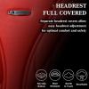 imageCoverado Car Seat Covers Full Set Automotive Front and Rear Seat Covers with Backrest Nappa Leather Car Seat Protectors Waterproof Universal for Most VehiclesBlackRed