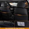 imageCoverado Car Seat Covers Full Set Automotive Front and Rear Seat Covers with Backrest Nappa Leather Car Seat Protectors Waterproof Universal for Most VehiclesBlackBlack