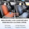 imageCoverado Car Seat Covers Full Set Automotive Front and Rear Seat Covers with Backrest Nappa Leather Car Seat Protectors Waterproof Universal for Most VehiclesBlackGray