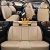 imageCoverado Car Seat Covers Full Set Automotive Front and Rear Seat Covers with Backrest Nappa Leather Car Seat Protectors Waterproof Universal for Most VehiclesBlackBeige