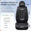 imageCoverado Car Seat Covers Full Set Automotive Front and Rear Seat Covers with Backrest Nappa Leather Car Seat Protectors Waterproof Universal for Most VehiclesBlackBlack