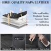 imageCoverado Car Seat Covers Full Set Automotive Front and Rear Seat Covers with Backrest Nappa Leather Car Seat Protectors Waterproof Universal for Most VehiclesBlackBlack