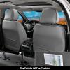 imageCoverado Car Seat Covers Full Set Automotive Front and Rear Seat Covers with Backrest Nappa Leather Car Seat Protectors Waterproof Universal for Most VehiclesBlackGrayLumbar Support