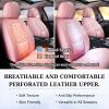imageCoverado Car Seat Covers Full Set Automotive Front and Rear Seat Covers with Backrest Nappa Leather Car Seat Protectors Waterproof Universal for Most VehiclesBlackPinkLumbar Support