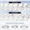 imageCoverado Car Seat Covers Full Set Automotive Front and Rear Seat Covers with Backrest Nappa Leather Car Seat Protectors Waterproof Universal for Most VehiclesBlackGray