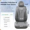 imageCoverado Car Seat Covers Full Set Automotive Front and Rear Seat Covers with Backrest Nappa Leather Car Seat Protectors Waterproof Universal for Most VehiclesBlackGray