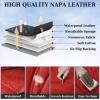 imageCoverado Car Seat Covers Full Set Automotive Front and Rear Seat Covers with Backrest Nappa Leather Car Seat Protectors Waterproof Universal for Most VehiclesBlackRed