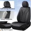 imageCoverado Car Seat Covers Full Set Automotive Front and Rear Seat Covers with Backrest Nappa Leather Car Seat Protectors Waterproof Universal for Most VehiclesBlackBlack
