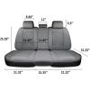 imageCoverado Car Seat Covers Full Set Automotive Front and Rear Seat Covers with Backrest Nappa Leather Car Seat Protectors Waterproof Universal for Most VehiclesBlackGrayLumbar Support