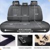 imageCoverado Car Seat Covers Full Set Automotive Front and Rear Seat Covers with Backrest Nappa Leather Car Seat Protectors Waterproof Universal for Most VehiclesBlackGray