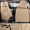 imageCoverado Car Seat Covers Full Set Black Seat Covers for Car with Lumbar Support Nappa Leather Seat Covers Waterproof Car Seat Protectors Universal Fit for Most Cars SUV TrucksPink