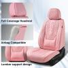 imageCoverado Car Seat Covers Full Set Black Seat Covers for Car with Lumbar Support Nappa Leather Seat Covers Waterproof Car Seat Protectors Universal Fit for Most Cars SUV TrucksPink