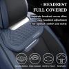 imageCoverado Car Seat Covers Full Set Seat Covers Waterproof Nappa Leather Seat Covers for Cars Front and Back Car Seat Protector Breathable Seat Cushion Seat Cover Universal Fit Most CarsBeigeBlueBalck