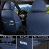 imageCoverado Car Seat Covers Full Set Seat Covers Waterproof Nappa Leather Seat Covers for Cars Front and Back Car Seat Protector Breathable Seat Cushion Seat Cover Universal Fit Most CarsBeigeBlueBalck