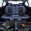 imageCoverado Car Seat Covers Full Set Seat Covers Waterproof Nappa Leather Seat Covers for Cars Front and Back Car Seat Protector Breathable Seat Cushion Seat Cover Universal Fit Most CarsBeigeBlueBalck