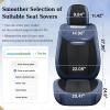 imageCoverado Car Seat Covers Full Set Seat Covers Waterproof Nappa Leather Seat Covers for Cars Front and Back Car Seat Protector Breathable Seat Cushion Seat Cover Universal Fit Most CarsBeigeBlueBalck