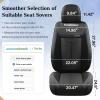 imageCoverado Car Seat Covers Full Set Seat Covers Waterproof Nappa Leather Seat Covers for Cars Front and Back Car Seat Protector Breathable Seat Cushion Seat Cover Universal Fit Most CarsBeigeBlack
