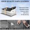 imageCoverado Car Seat Covers Full Set Seat Covers Waterproof Nappa Leather Seat Covers for Cars Front and Back Car Seat Protector Breathable Seat Cushion Seat Cover Universal Fit Most CarsBeigeGray