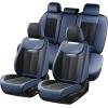 imageCoverado Car Seat Covers Full Set Seat Covers Waterproof Nappa Leather Seat Covers for Cars Front and Back Car Seat Protector Breathable Seat Cushion Seat Cover Universal Fit Most CarsBeigeBlueBalck