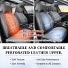 imageCoverado Car Seat Covers Full Set Seat Covers for Cars Black Car Seat Cover Car Seat Protector Waterproof Nappa Leather Car Seat Cushion Car Seat Covers Front Seats and Back Fit for Most CarsGrayPillow