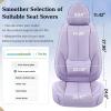 imageCoverado Car Seat Covers Full Set Seat Covers for Cars Black Car Seat Cover Car Seat Protector Waterproof Nappa Leather Car Seat Cushion Car Seat Covers Front Seats and Back Fit for Most CarsPurple