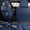 imageCoverado Car Seat Covers Full Set Seat Covers for Cars Black Car Seat Cover Car Seat Protector Waterproof Nappa Leather Car Seat Cushion Car Seat Covers Front Seats and Back Fit for Most CarsBlue