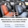 imageCoverado Car Seat Covers Full Set Seat Covers for Cars Black Car Seat Cover Car Seat Protector Waterproof Nappa Leather Car Seat Cushion Car Seat Covers Front Seats and Back Fit for Most CarsGray