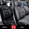 imageCoverado Car Seat Covers Full Set Seat Covers for Cars Black Car Seat Cover Car Seat Protector Waterproof Nappa Leather Car Seat Cushion Car Seat Covers Front Seats and Back Fit for Most CarsGrayPillow