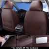 imageCoverado Car Seat Covers Full Set Seat Covers for Cars Black Car Seat Cover Car Seat Protector Waterproof Nappa Leather Car Seat Cushion Car Seat Covers Front Seats and Back Fit for Most CarsBrown