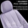 imageCoverado Car Seat Covers Full Set Seat Covers for Cars Black Car Seat Cover Car Seat Protector Waterproof Nappa Leather Car Seat Cushion Car Seat Covers Front Seats and Back Fit for Most CarsPurple