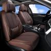 imageCoverado Car Seat Covers Full Set Seat Covers for Cars Black Car Seat Cover Car Seat Protector Waterproof Nappa Leather Car Seat Cushion Car Seat Covers Front Seats and Back Fit for Most CarsBrownPillow