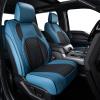 imageCoverado Car Seat Covers Fullset Leather Car Seat Covers for Dodge RAM 1500 Compatible with 20102023 2500 3500 Dodge RAM Accessories Automotive Seat Covers Protector GrayBlue