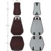 imageCoverado Car Seat Covers Fullset Leather Car Seat Covers for Dodge RAM 1500 Compatible with 20102023 2500 3500 Dodge RAM Accessories Automotive Seat Covers Protector Graybrownfront