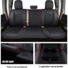 imageCoverado Car Seat Covers Fullset Leather Car Seat Covers for Dodge RAM 1500 Compatible with 20102023 2500 3500 Dodge RAM Accessories Automotive Seat Covers Protector GrayRed line