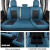 imageCoverado Car Seat Covers Fullset Leather Car Seat Covers for Dodge RAM 1500 Compatible with 20102023 2500 3500 Dodge RAM Accessories Automotive Seat Covers Protector GrayBlue