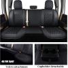 imageCoverado Car Seat Covers Fullset Leather Car Seat Covers for Dodge RAM 1500 Compatible with 20102023 2500 3500 Dodge RAM Accessories Automotive Seat Covers Protector GrayBlack
