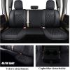 imageCoverado Car Seat Covers Fullset Leather Car Seat Covers for Dodge RAM 1500 Compatible with 20102023 2500 3500 Dodge RAM Accessories Automotive Seat Covers Protector GrayBlack