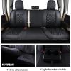 imageCoverado Car Seat Covers Fullset Leather Car Seat Covers for Dodge RAM 1500 Compatible with 20102023 2500 3500 Dodge RAM Accessories Automotive Seat Covers Protector GrayBlack