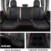 imageCoverado Car Seat Covers Fullset Leather Car Seat Covers for Dodge RAM 1500 Compatible with 20102023 2500 3500 Dodge RAM Accessories Automotive Seat Covers Protector GrayRed line