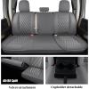 imageCoverado Car Seat Covers Fullset Leather Car Seat Covers for Dodge RAM 1500 Compatible with 20102023 2500 3500 Dodge RAM Accessories Automotive Seat Covers Protector GrayGray