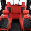 imageCoverado Car Seat Covers Fullset Leather Car Seat Covers for Dodge RAM 1500 Compatible with 20102023 2500 3500 Dodge RAM Accessories Automotive Seat Covers Protector GrayRed