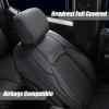 imageCoverado Car Seat Covers Fullset Leather Car Seat Covers for Dodge RAM 1500 Compatible with 20102023 2500 3500 Dodge RAM Accessories Automotive Seat Covers Protector GrayBlack